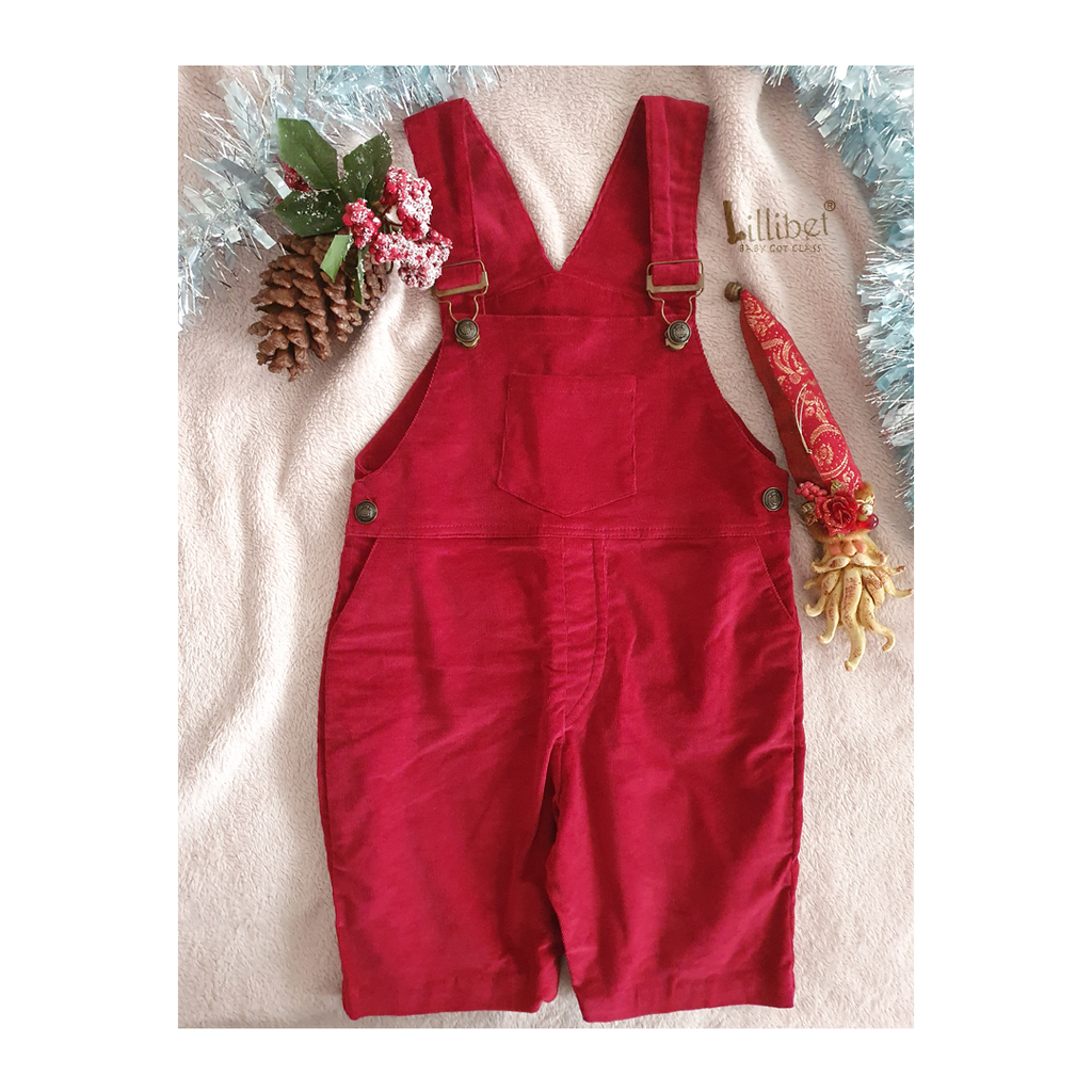 Christmas Red Corduroy Dungarees