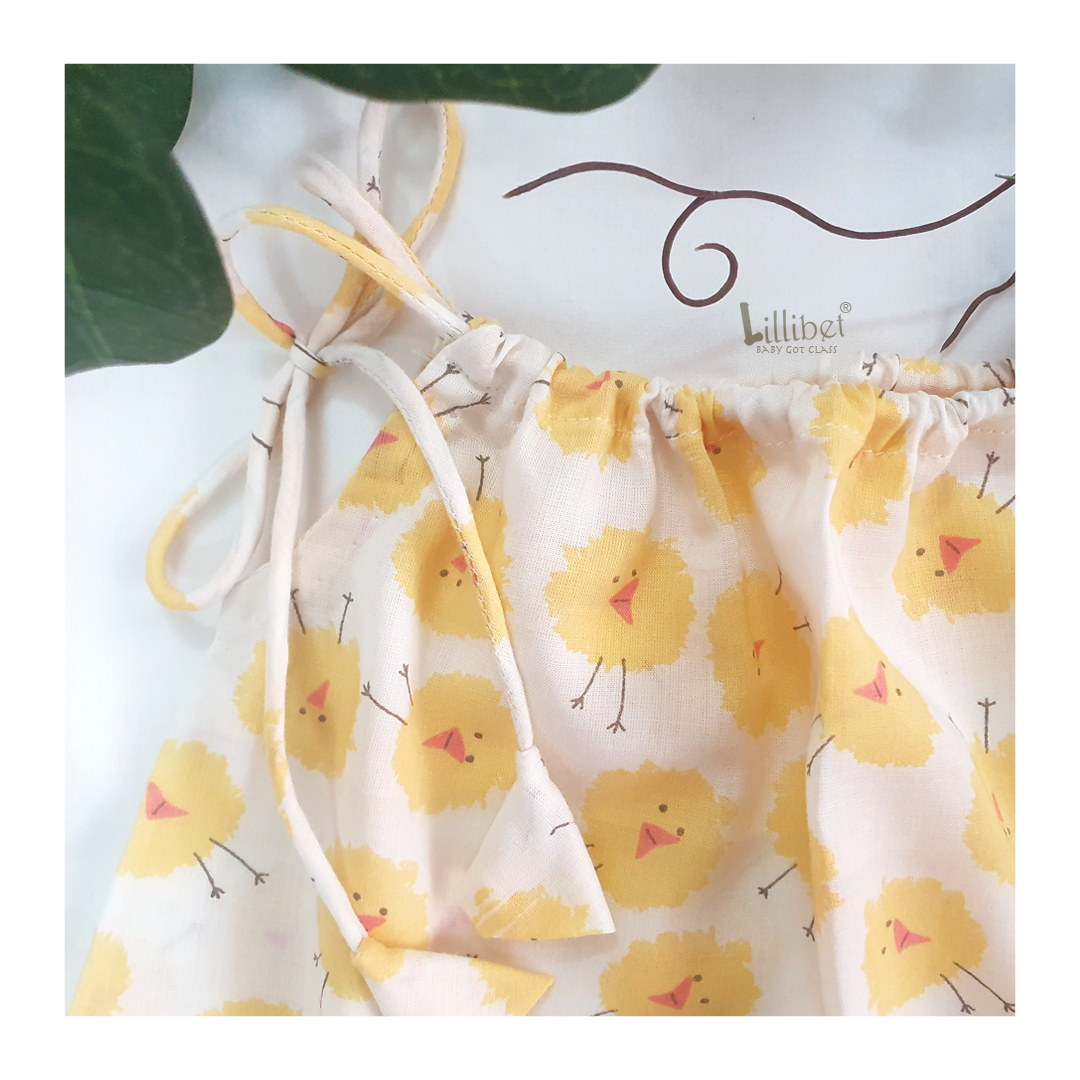 Baby Chicks Tie-Shoulder Dress