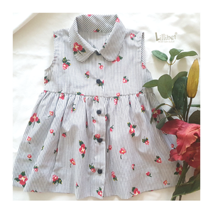 Zebra Floral Collar Dress