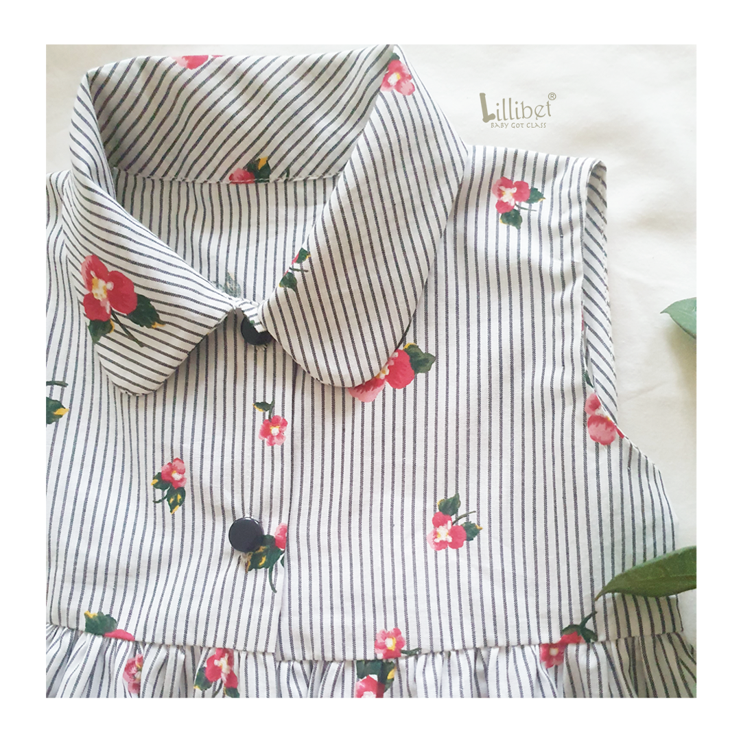 Zebra Floral Collar Dress