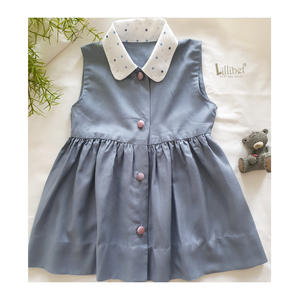 Blue Dusk Button-Through Dress