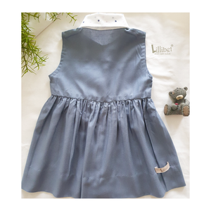 Blue Dusk Button-Through Dress