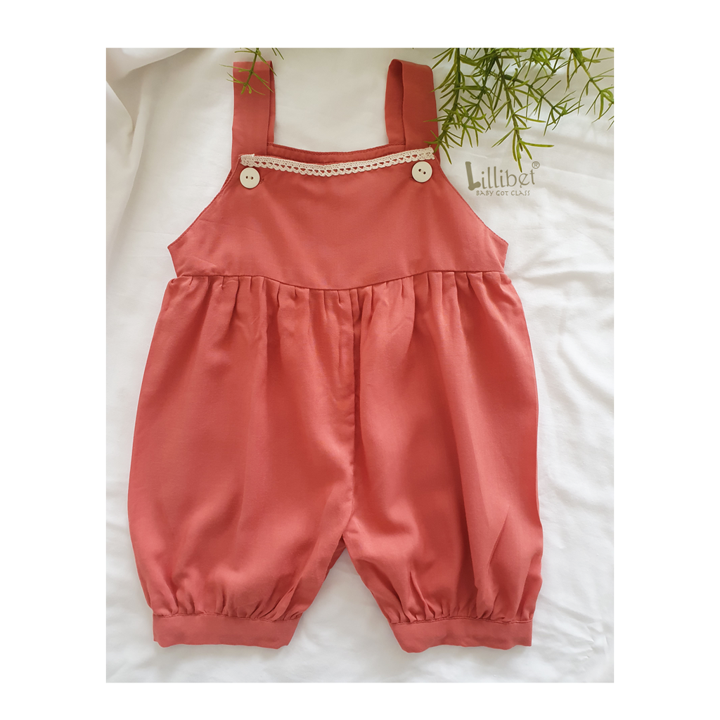 Pumpkin Peach Dungarees