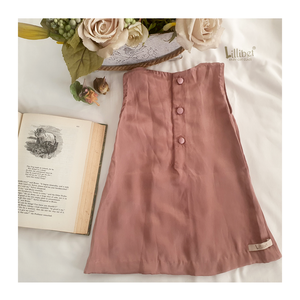 Antique Rose Ruffles Silk Dress