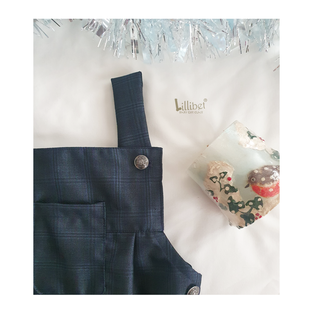 Sapphire Tartan Dungarees