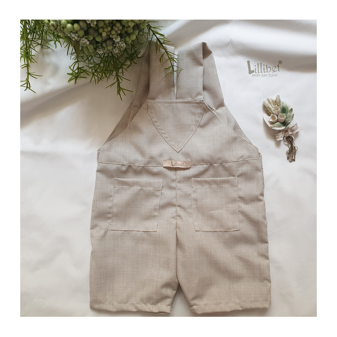 Cream 'n Caramel Checkered Dungarees