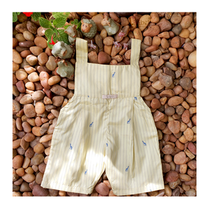 'Melman' Yellow Giraffe Stripe Dungarees