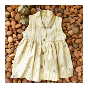 'Melman' Yellow Giraffe Stripe Dress