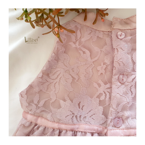Blush Scalloped Lace Halter Dress Lillibet.babygotclass Blush Scalloped Lace Halter Dress Lillibet.babygotclass
