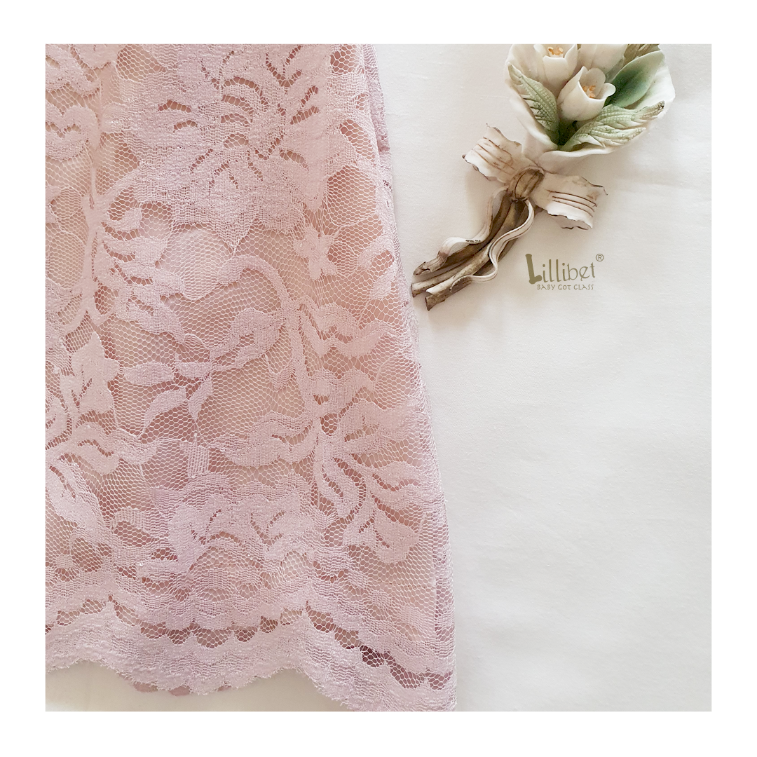 Blush Scalloped Lace A-line Dress