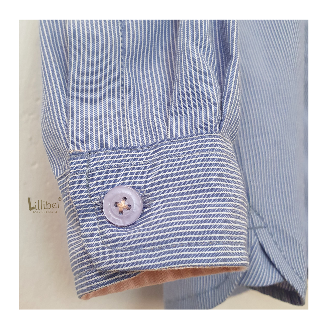 Periwinkle Blue Pinstripe Shirt